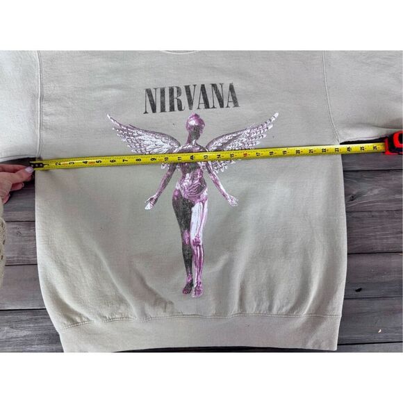 Nirvana in Utero crewneck Cream Sweatshirt Unisex Size Large‎ - Picture 8 of 11